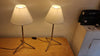 A pair of Faux bamboo brass lamp