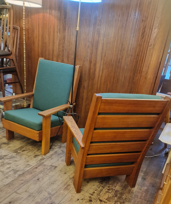 1940s Brutalist French armchairs