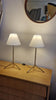 A pair of Faux bamboo brass lamp