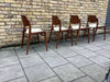 1960's set of 4 Scandinavian dining chairs