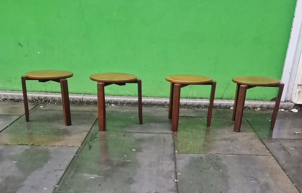 Set of  4 1960s Danish stableable table