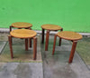 Set of  4 1960s Danish stableable table