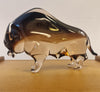 Italian Murano Glass Bull Sculptured glass by Franco Batter