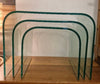 Glass waterfall nesting tables attributed to Angelo Cortesi