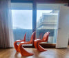 Set of 4 Orange Panton Chairs by Verner Panton for Herman Miller, 1970s,