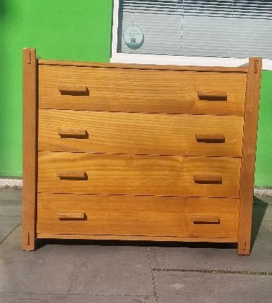 1980s Pine chest of draws