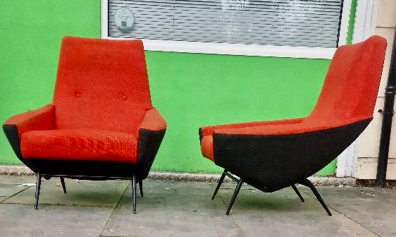 A Pair of 1960s armchairs  by Guy Besnard