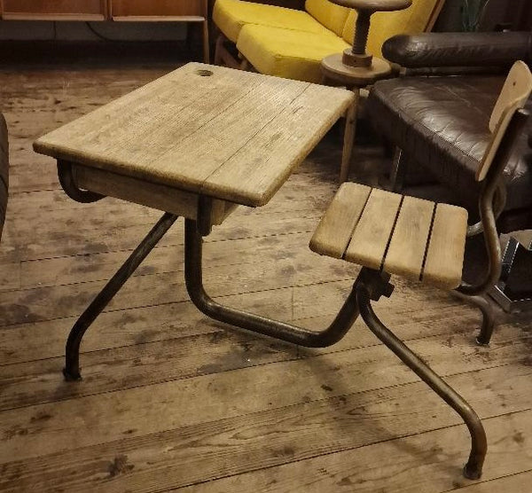 School desk in the style of jean prouvé