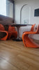 Set of 4 Orange Panton Chairs by Verner Panton for Herman Miller, 1970s,