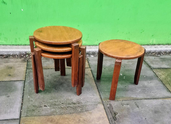 Set of  4 1960s Danish stableable table