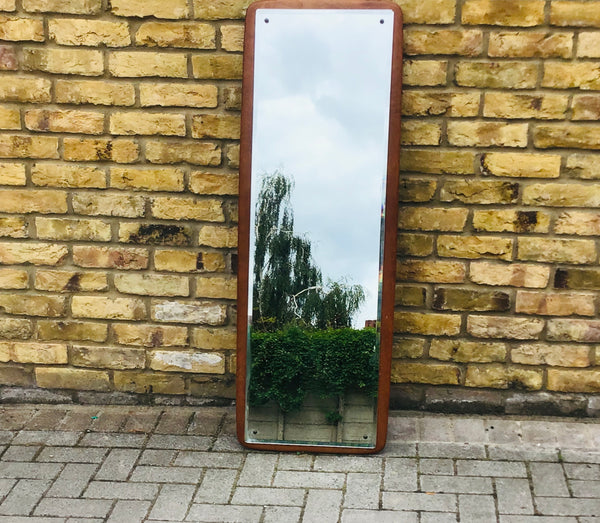 1960’s Teak standing  wall mirror