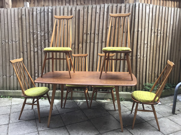 1960’s Ercol dinning table 6 chair SOLD