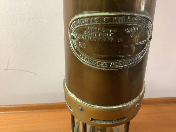 E.Thomas & Williams Ltd Brass Welsh Miners Lamp